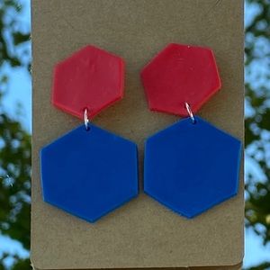 Polymer clay earrings.